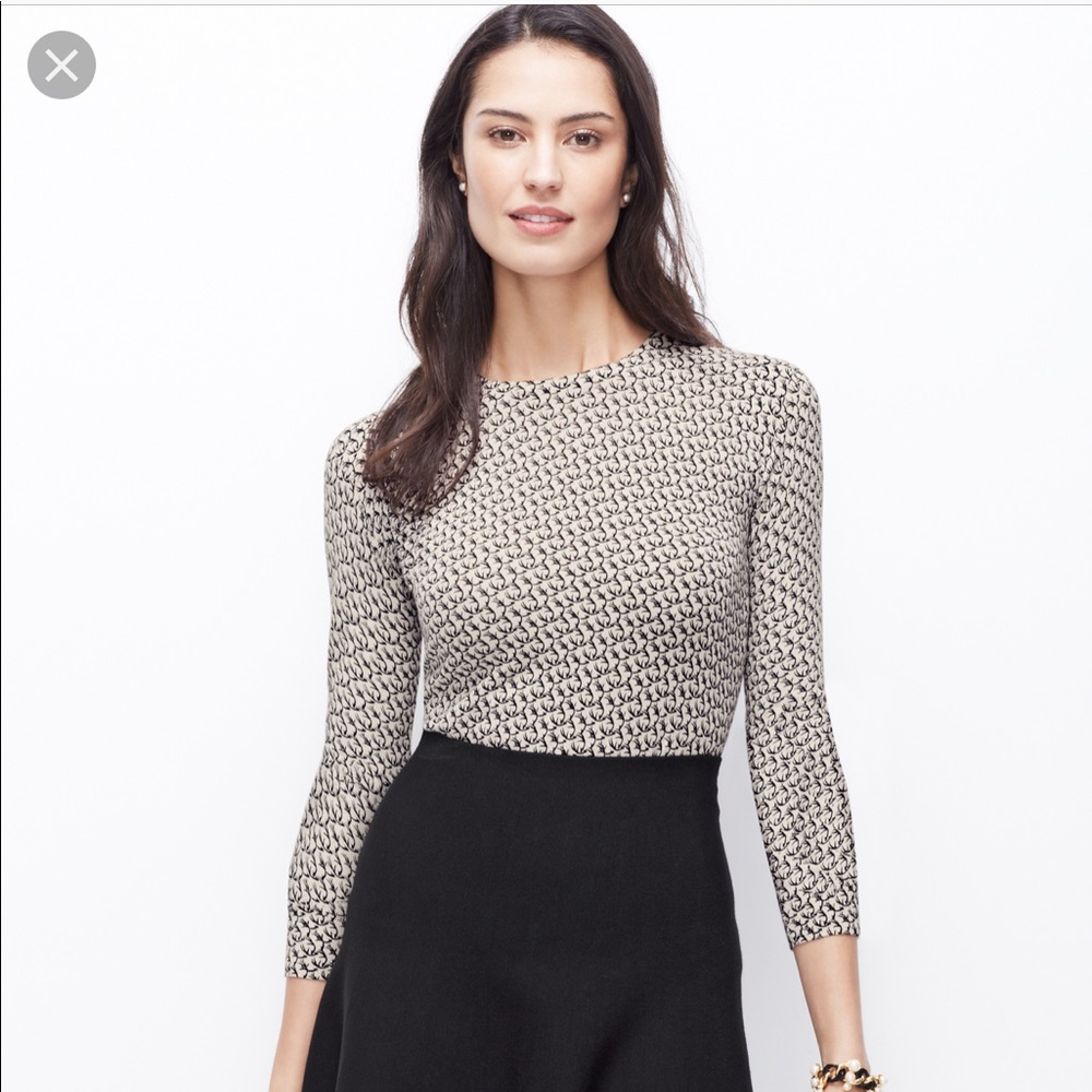 Ann Taylor Antler Print Crewneck Sweater!